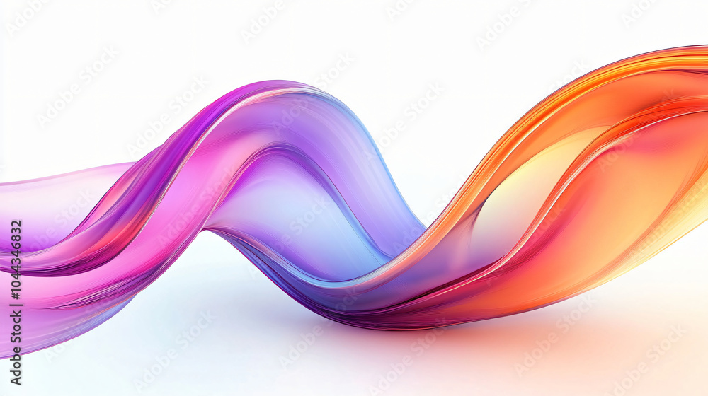 Poster a flowing abstract illustration showcases a vibrant blend of pink and orange waves, creating a sense