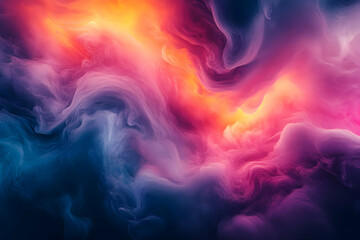 Abstract Background with Colorful Swirls and Nebula