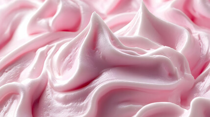 Obraz premium Close-up of Pink Whipped Cream, frosting, dessert, bakery, sweet, confectionery