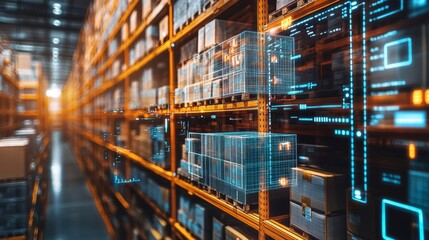 Digital technology of smart warehouse management system using augmented reality technology to identify package picking and delivery 