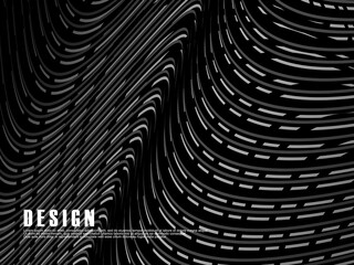 Gray line on black. Minimalist design. Cover design templates, business flyer layouts, wallpapers, etc.