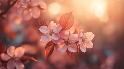Soft Focus Blooming Garden with Subtle Lighting