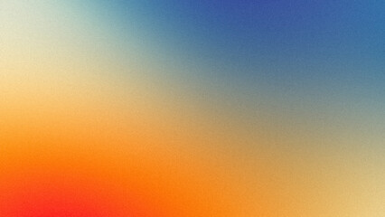 Blue orange soft color grainy gradient backdrop design, abstract noisy, light, bright, vibrant, glowing gradient, cover, banner, poster.