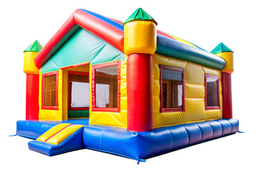 Kids jumping house isolated on white background