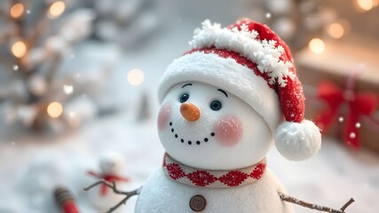 Obraz premium snowman on the snow