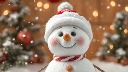 Fototapeta premium snowman of the snow