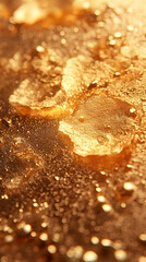 Golden Abstract Background with Bokeh Lights