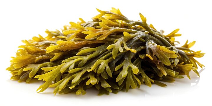 Seaweed Fucus vesiculosus in medium shot for stock photo