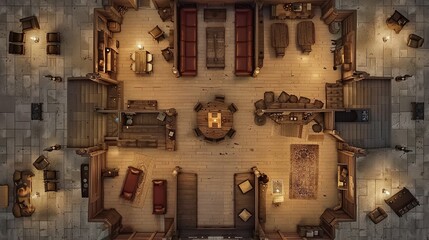 Dark Elegance: Fantasy Battlemap of a Vampire's Room for DnD Encounters
