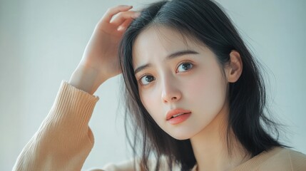 Portrait of a Young Woman with  Dark Hair