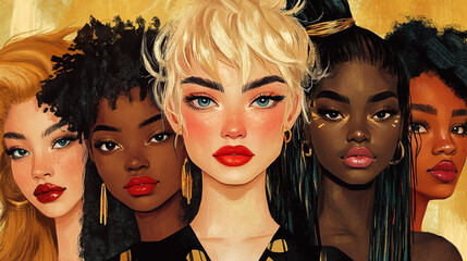 Diverse Friends Fashion Photoshoot: Unique Cultural Outfits in Joyful Moments
