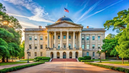 Fototapeta premium Raleigh North Carolina State Capital Building with Depth of Field