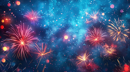Fototapeta premium fireworks in the night sky