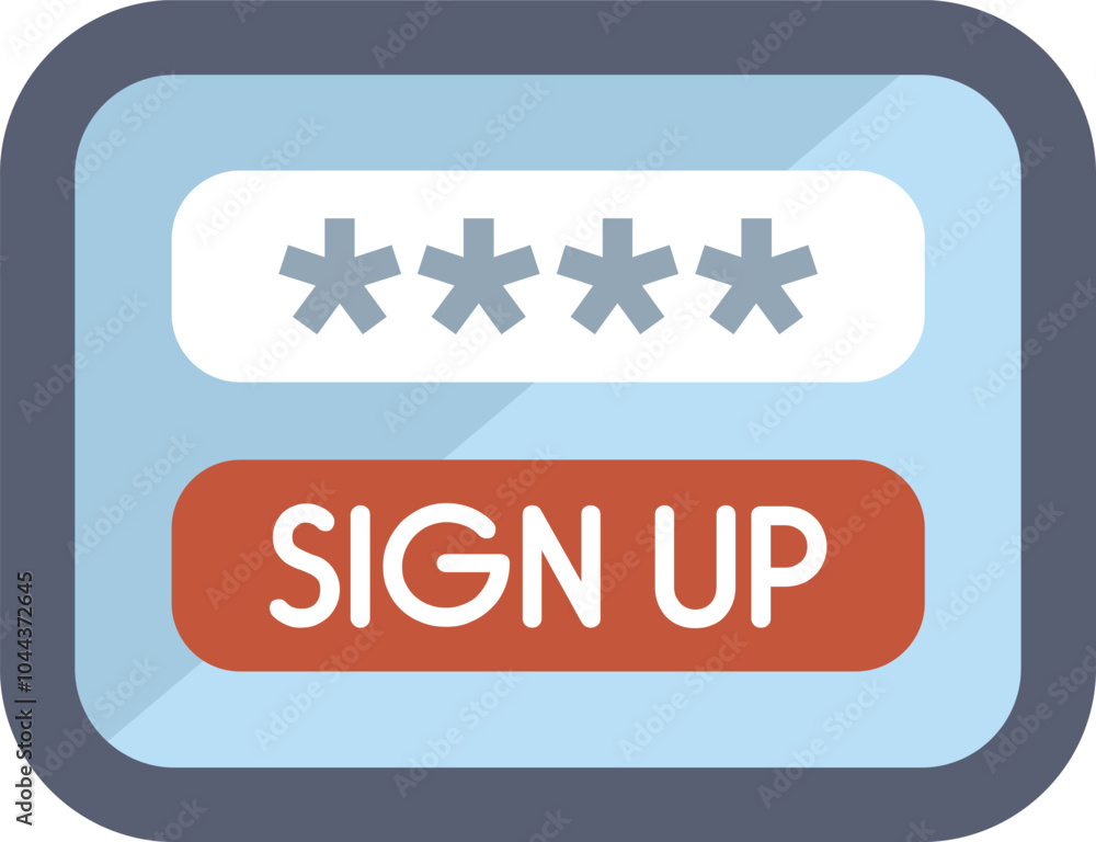 Poster online registration form requiring users to create a secure password
