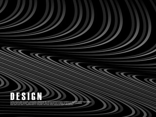 Gray line on black. Minimalist design. Cover design templates, business flyer layouts, wallpapers, etc.