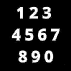 Black and white numbers