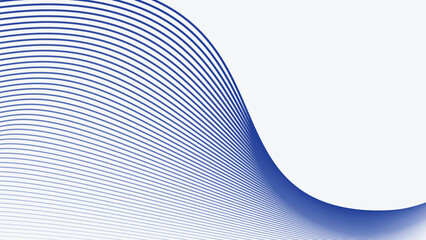 Blue wavy stripes line abstract background