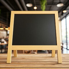 blank blackboard with chalk