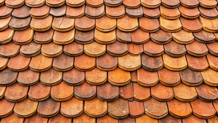 real clay shingle roof tile background pattern