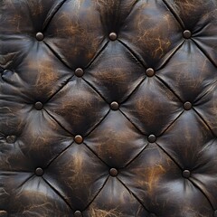 Fototapeta premium Luxurious Leather Texture with Chesterfield Tufted Pattern for High end Home Decor