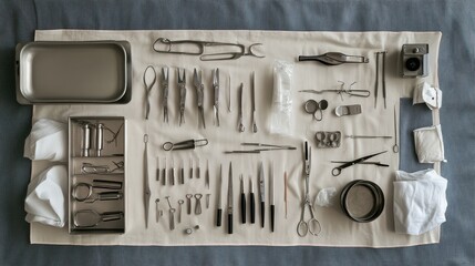Clean Surgical Instruments on Work Surface