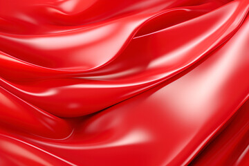 Obraz premium A satin bright red glossy surface. (Generative AI)