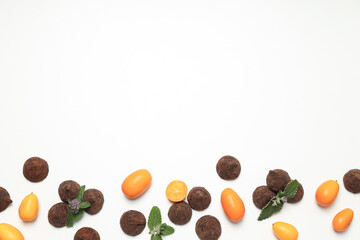 Chocolate truffles, concept of delicious sweet food