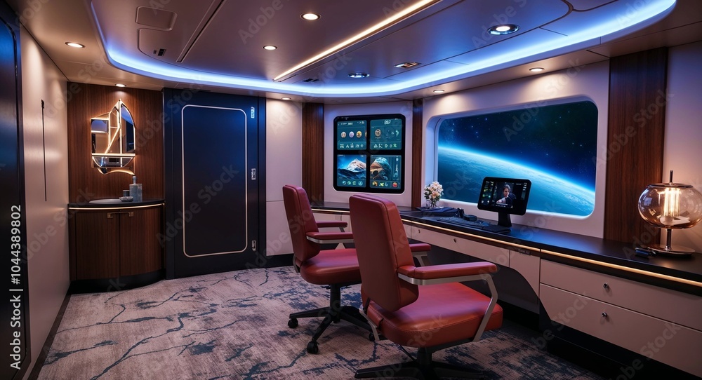 Aufkleber customizable personal cabins with adaptive technology and virtual decor background unique spaces ref