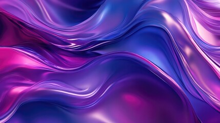 Abstract Purple and Blue Wavy Liquid Surface