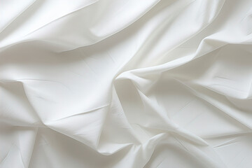 Obraz premium A stunning view of white crinkled cloth. (Generative AI)