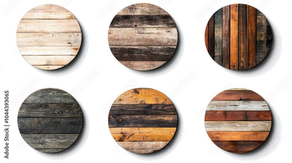 Poster blank wooden table tops for product display on clear background generative ai