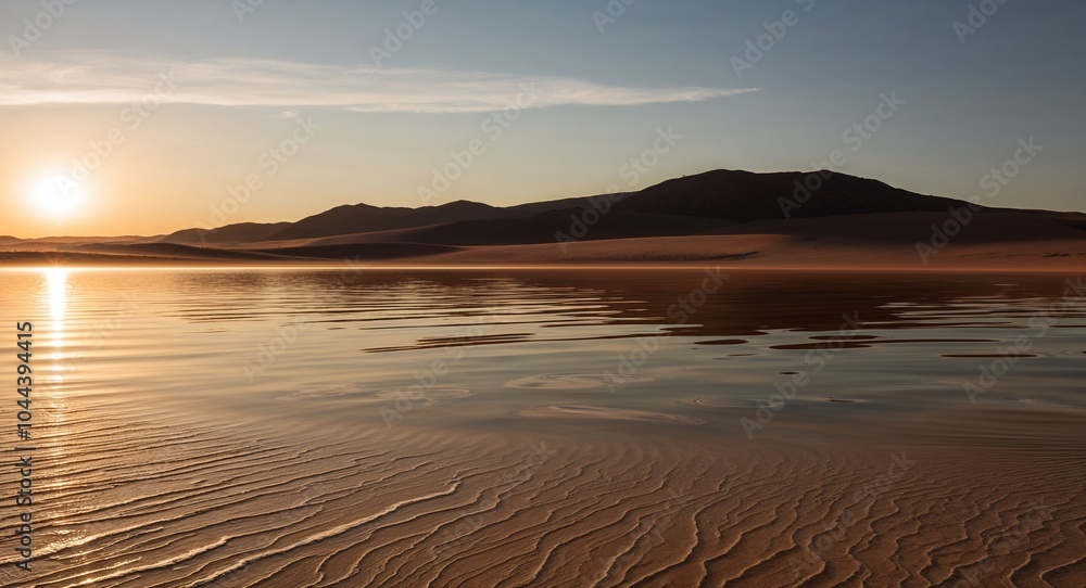 Aufkleber mirage shimmering on the horizon creating an illusion of water background captivating phenomenon enh