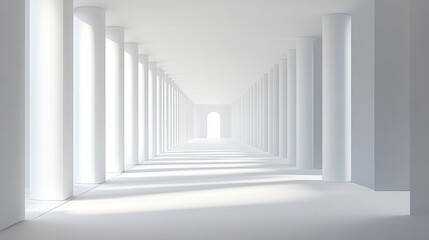 Fototapeta premium Bright and Clean Architectural Space with High Contrast
