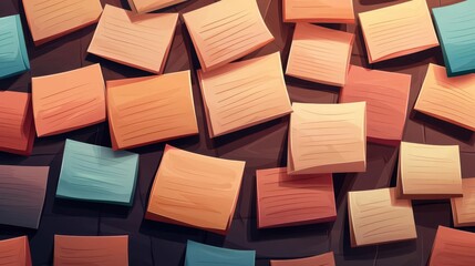 Wishing wall with notes of success and positivity, bright and uplifting, flat design illustration