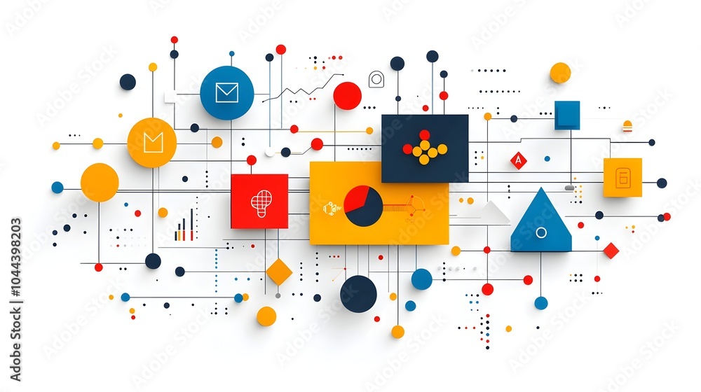 Poster flowchart expanding into a comprehensive roadmap strategy and decision making framework illustrated 