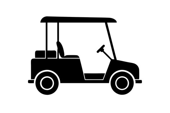 recommend clip art: Golf Cart | isolated vector silhouette illustration on white background