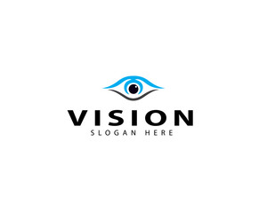 Vision logo for medical or surgical eye practice. precision eye physicians and surgeons.