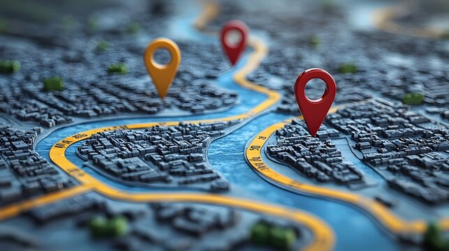 Unfolding roadmap strategy framework for efficient business planning concept  Flat design showing a strategic diagram or blueprint of a workflow process decision making