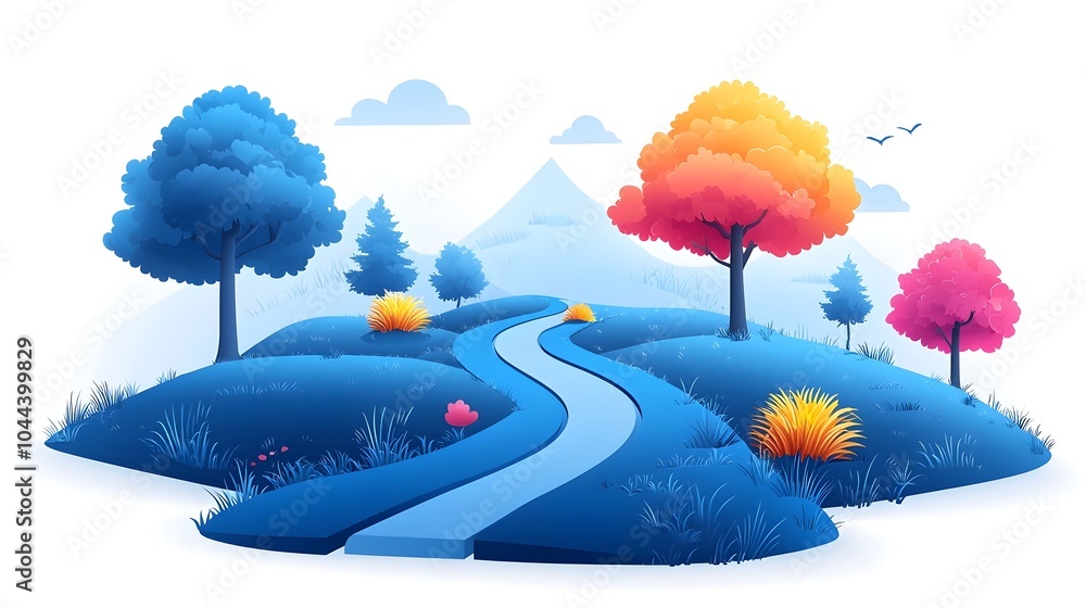 Poster conceptual of a bridge turning into a roadmap symbolizing the connection between strategic planning 