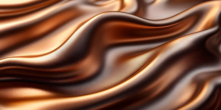 Rich chocolate brown iridescent neon background with a metallic holographic sheen and retro aesthetics