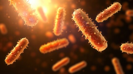 Ancient microbes under microscope reveal intricate cellular structures, showcasing their mysterious and ancient nature, ideal for scientific and educational content.