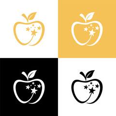 apple,star,magic,clean,logo,icon