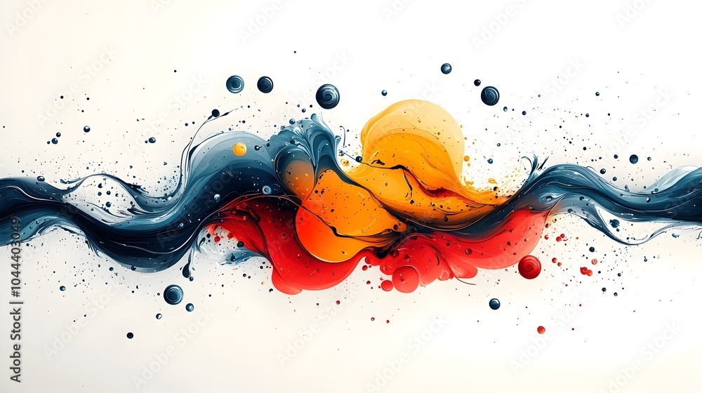 Poster abstract geometric shape expanding and unfolding into a captivating complex digital on a clean minim