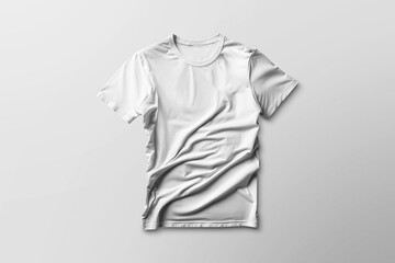 T-Shirt Mockup With Wrinkled Texture