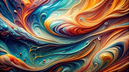 Obraz premium Reflected elegant fluid painting ideal for high end products