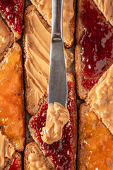 Peanut Butter and Jelly with Knife 