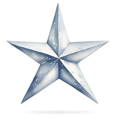 Silver Star A Stunning Metallic Design Symbolizing Wonder and Aspiration Perfect for Celebrations and Decorations