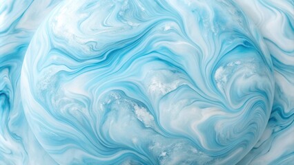 Obraz premium Serene ice blue marble texture with delicate swirls of white and pale blue capturing the coolness of a glacier