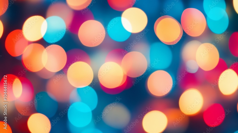 Poster diffused holiday lights with smooth gradient tones