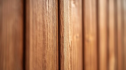 Fototapeta premium Close-up of wooden planks showing intricate grain details, natural warm tones.